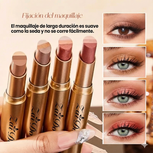 Sombra de ojos en barra 3 en 1 - Brillo de larga duración a prueba de manchas