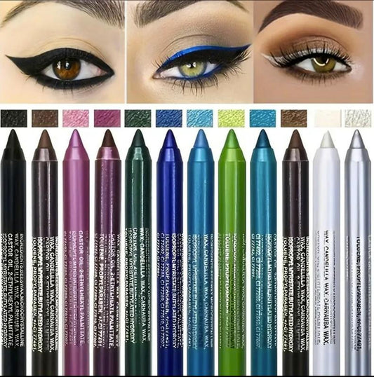 12 colores - Juego de delineadores de ojos