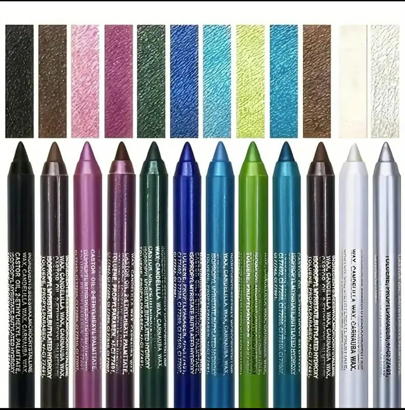 12 colores - Juego de delineadores de ojos
