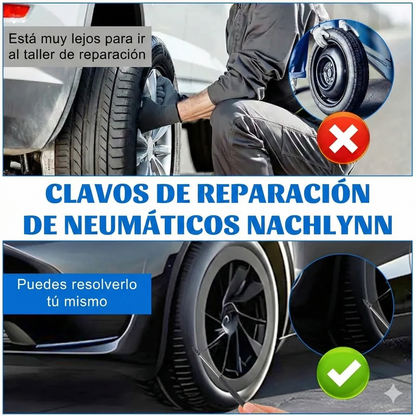 60 unidades - Clavos de goma para reparación de neumáticos