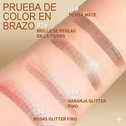 Sombra de ojos en barra 3 en 1 - Brillo de larga duración a prueba de manchas
