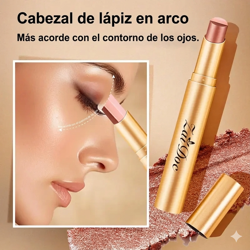 Sombra de ojos en barra 3 en 1 - Brillo de larga duración a prueba de manchas