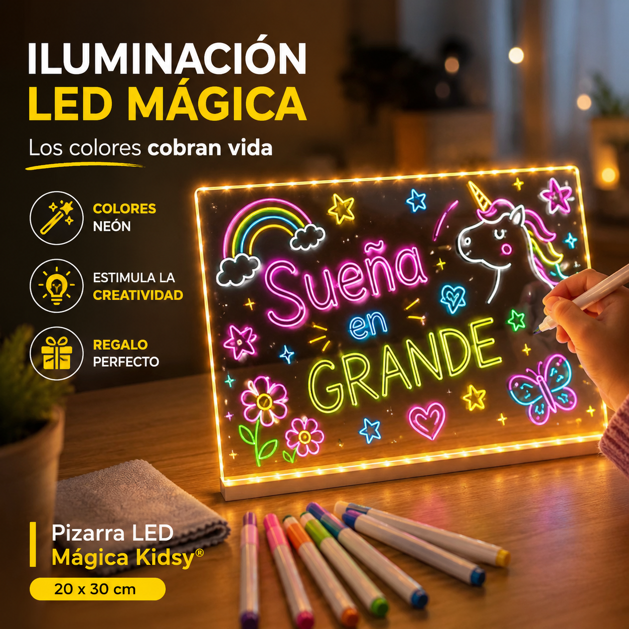 Pizarra LED Kidsy® Grande(20x30)
