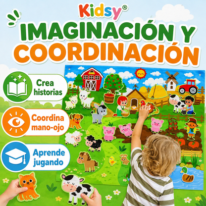 Tablero de fieltro de la granja Kidsy® XL