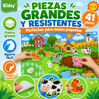 Tablero de fieltro de la granja Kidsy® XL
